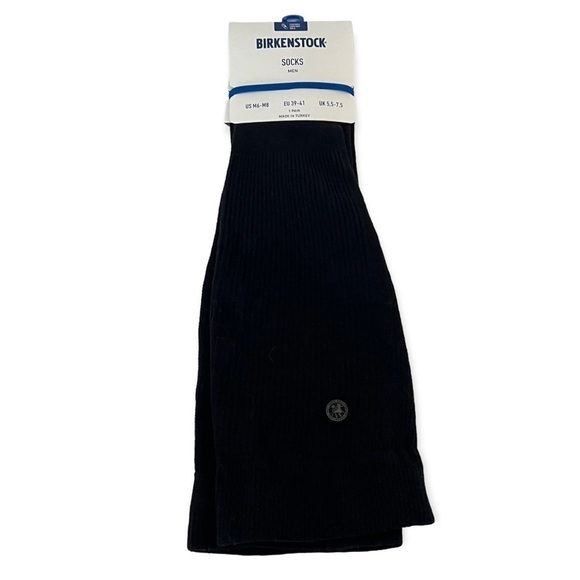 BIRKENSTOCK Mens Footbed Comfort Sole Support Sole Socks Black Size 6-8 NEW - Picture 1 of 3